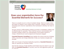 Tablet Screenshot of essentialelementsconsulting.com